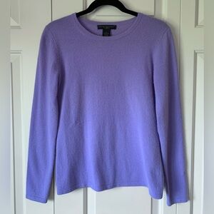 Preswick & Moore 100% Cashmere Long Sleeve Sweater, Ladies Medium, Lavender